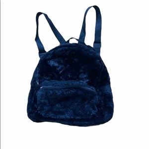 Faux fur backpack purse